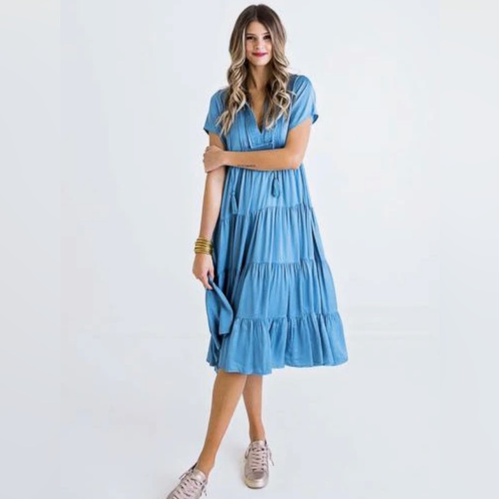 Karlie Catalina Tiered Midi Dress- worn twice